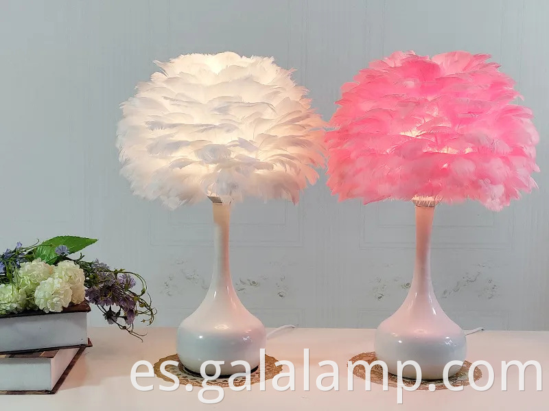 Lámpara de escritorio de plumas, insents nórdicos, decoración cálida, bricolaje